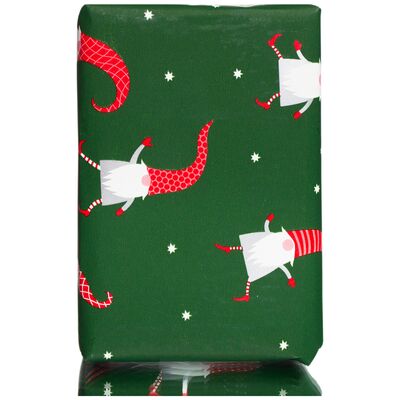 Gift wrapping paper with santas